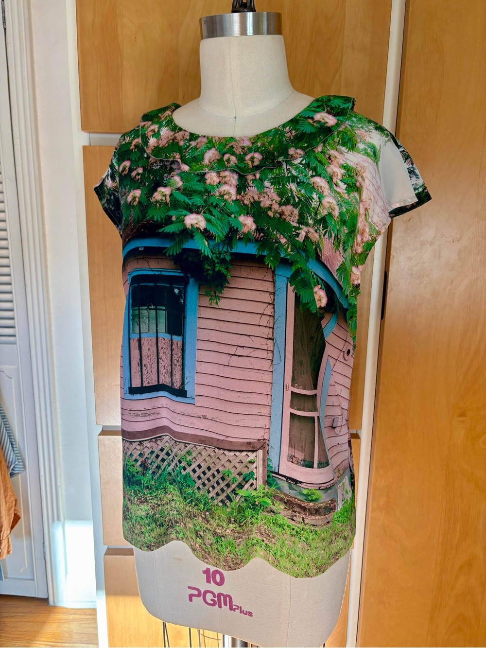 Sarah Ball Photography Floral Graphic Top — Green & Pink